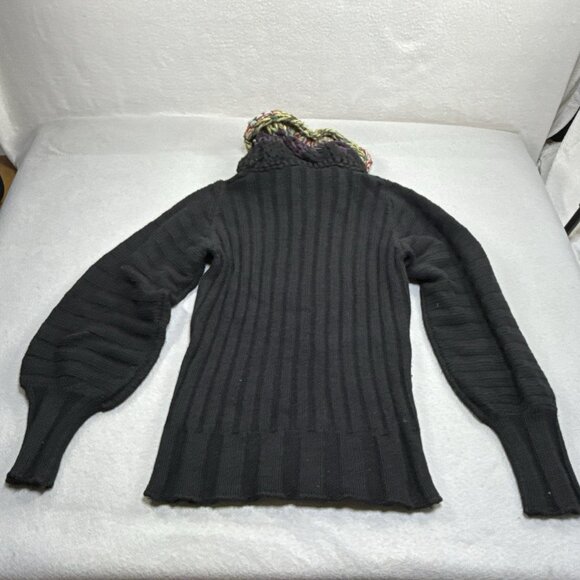 Just Cavalli Women's Sweater Chunky Angora Turtleneck Multicolor US Large IT 46 - Picture 12 of 15